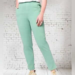 Denim & Co. “How Timeless” Pull‑On Jeans NWT | 5X Fresh Sage Stretch Comfort Fit